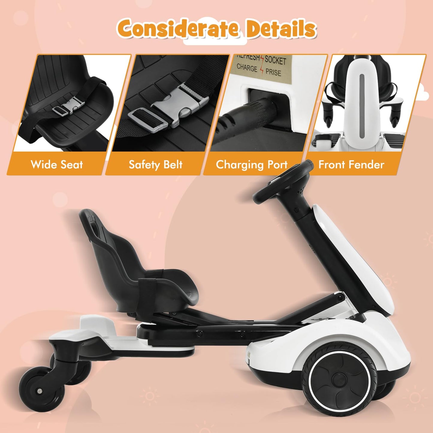 Backyard Adventure Go-Kart - Parent Remote Control, Foldable, Perfect for Ages 3-8
